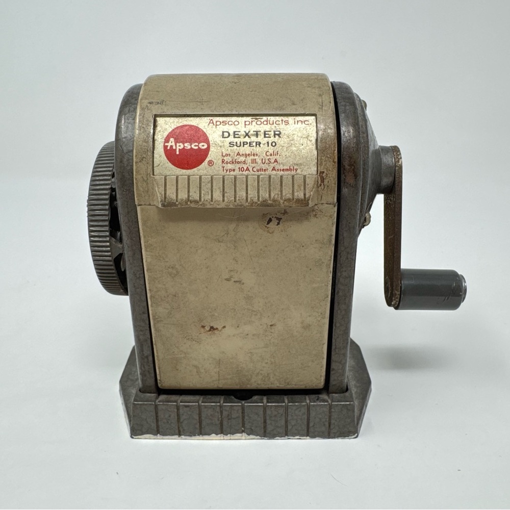 Vintage Apsco Dexter Super 10 Manual Wall Mounted Pencil Sharpener Type 10A